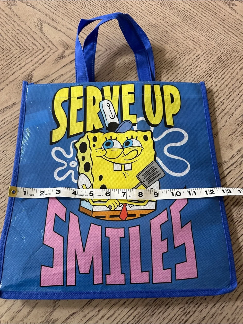 SpongeBob Serve Up Smile Blue Reusable Party Tote